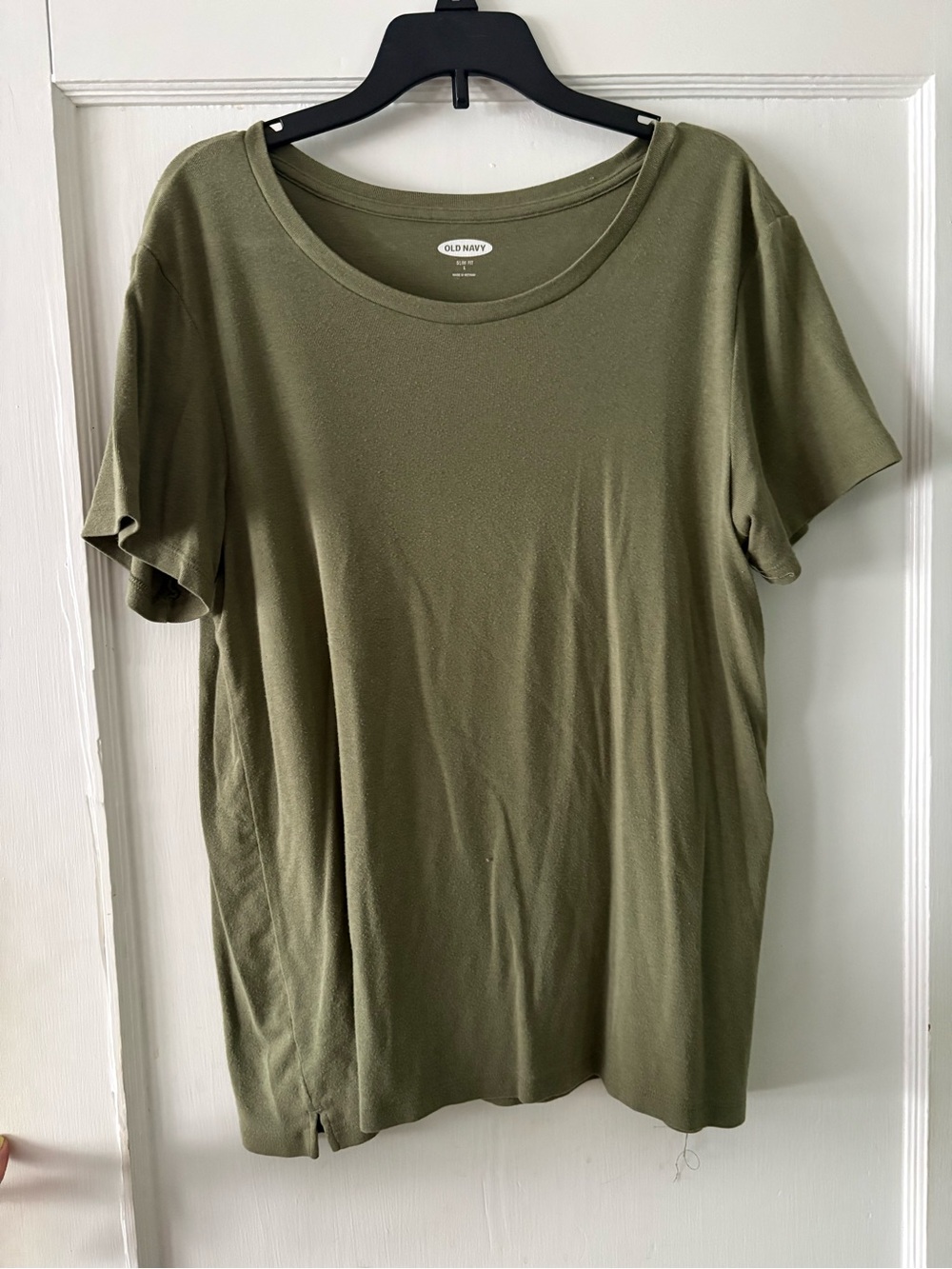 Old Navy Olive Green Short Sleeve Scoop Neck Tee